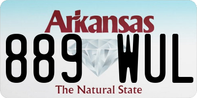 AR license plate 889WUL