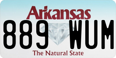 AR license plate 889WUM