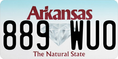 AR license plate 889WUO