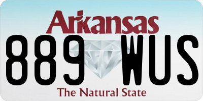 AR license plate 889WUS