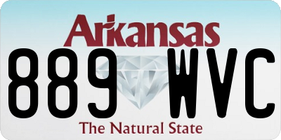 AR license plate 889WVC