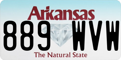 AR license plate 889WVW