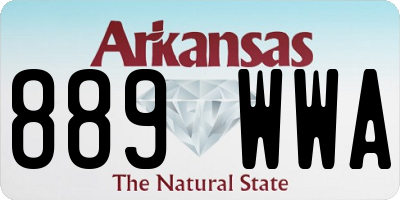 AR license plate 889WWA