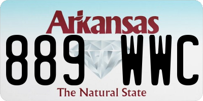 AR license plate 889WWC