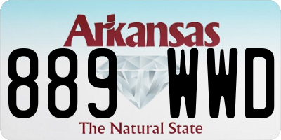 AR license plate 889WWD