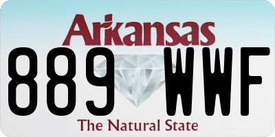 AR license plate 889WWF