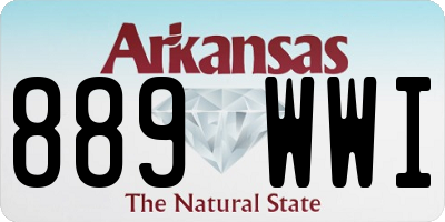 AR license plate 889WWI