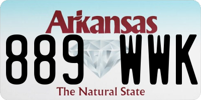 AR license plate 889WWK