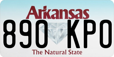 AR license plate 890KPO