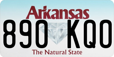 AR license plate 890KQO