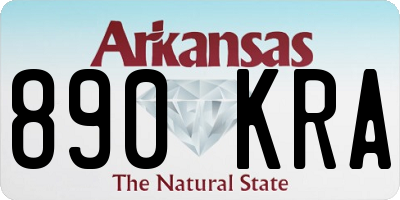 AR license plate 890KRA