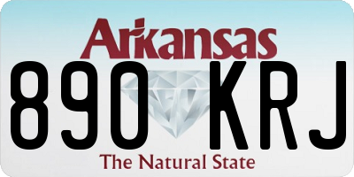 AR license plate 890KRJ