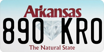 AR license plate 890KRO