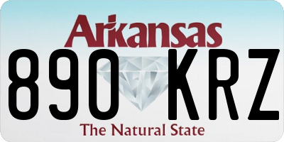 AR license plate 890KRZ