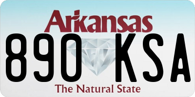 AR license plate 890KSA