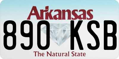 AR license plate 890KSB