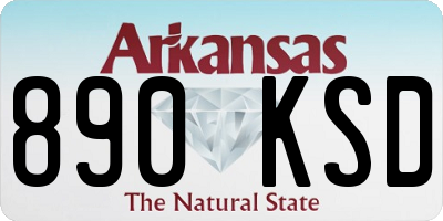 AR license plate 890KSD