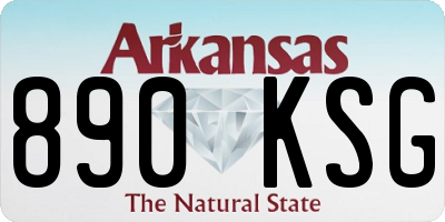 AR license plate 890KSG