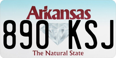 AR license plate 890KSJ