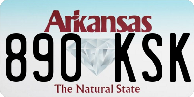 AR license plate 890KSK