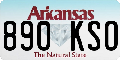 AR license plate 890KSO