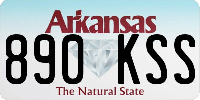 AR license plate 890KSS