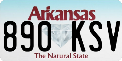 AR license plate 890KSV