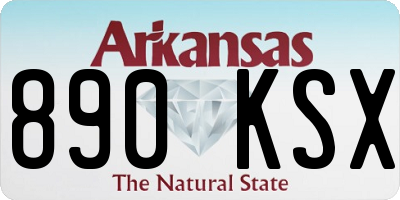 AR license plate 890KSX