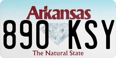 AR license plate 890KSY
