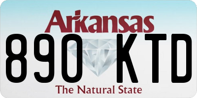AR license plate 890KTD