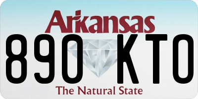 AR license plate 890KTO
