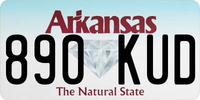 AR license plate 890KUD