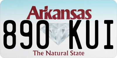 AR license plate 890KUI