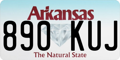 AR license plate 890KUJ