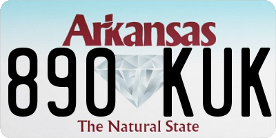 AR license plate 890KUK