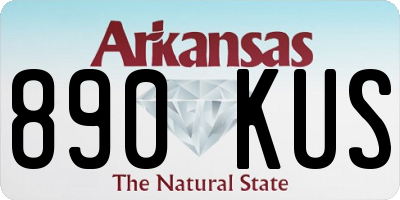 AR license plate 890KUS