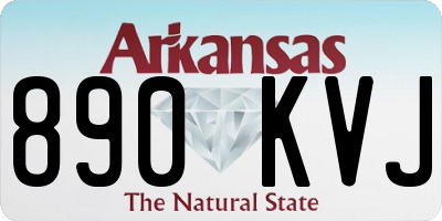 AR license plate 890KVJ