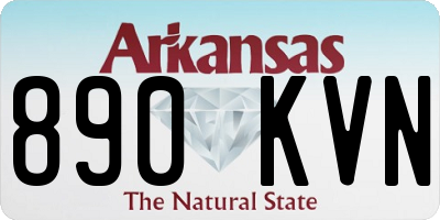 AR license plate 890KVN