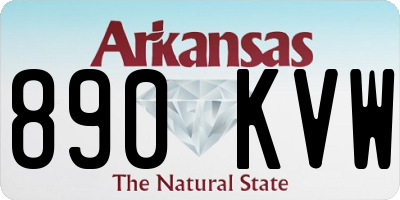AR license plate 890KVW