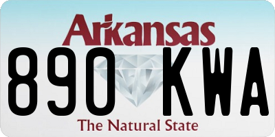 AR license plate 890KWA