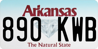 AR license plate 890KWB