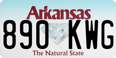 AR license plate 890KWG