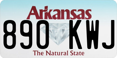 AR license plate 890KWJ