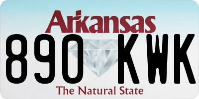 AR license plate 890KWK