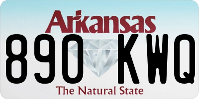 AR license plate 890KWQ