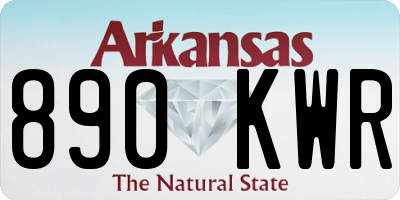 AR license plate 890KWR