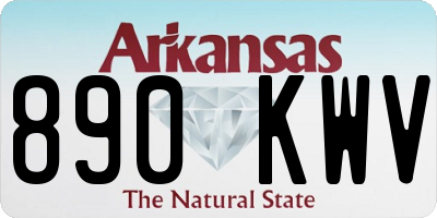AR license plate 890KWV