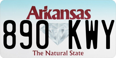 AR license plate 890KWY