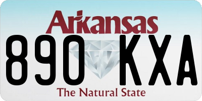 AR license plate 890KXA