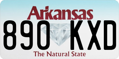 AR license plate 890KXD